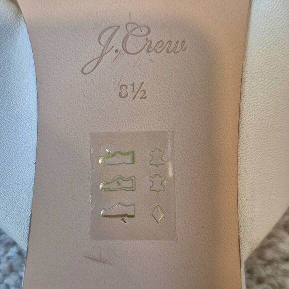 J. CREW Women's Flat Twisted-knot Sandals White Leather Size 8.5 - Picture 5 of 5